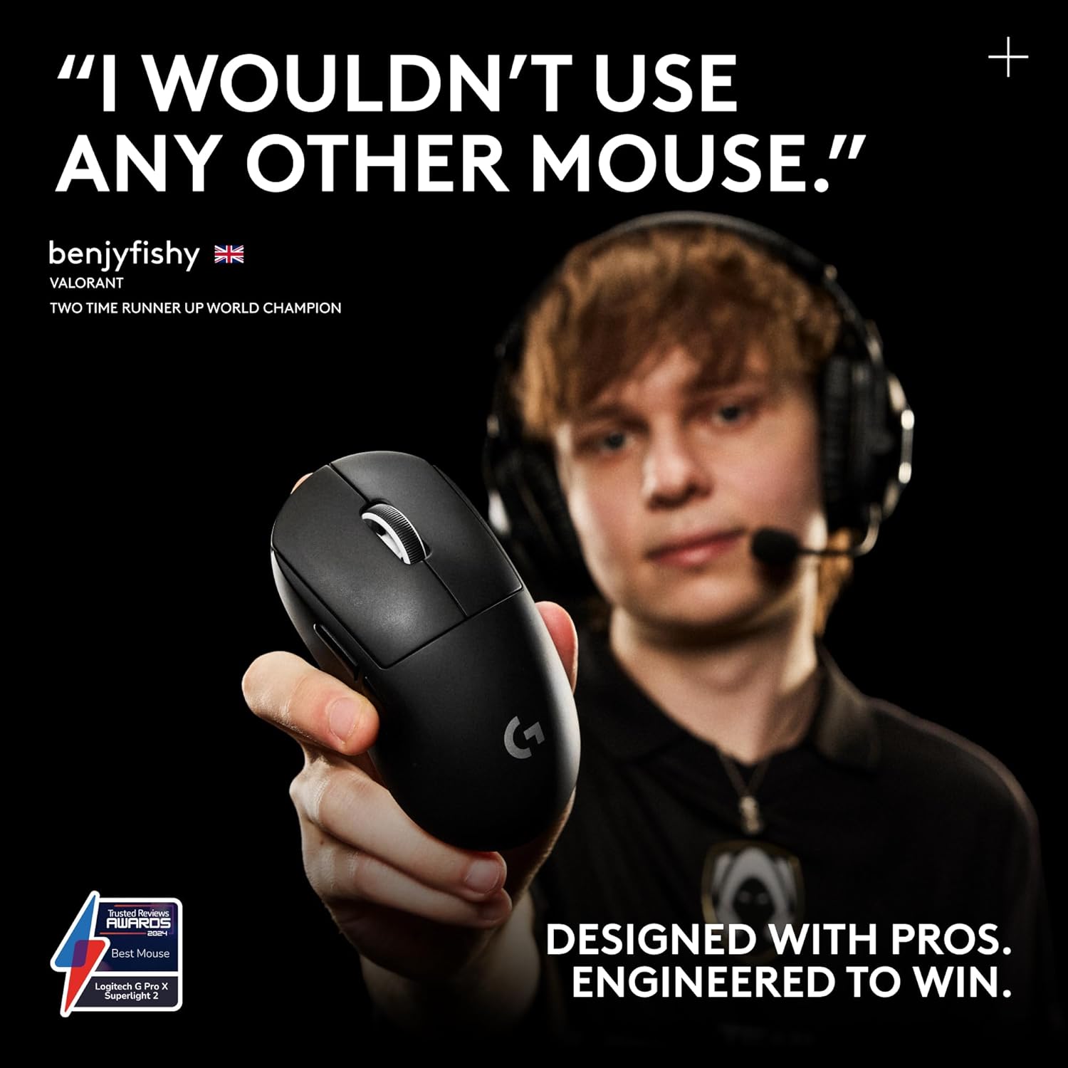 PRO X SUPERLIGHT 2 Wireless Gaming Mouse, 60G Pro-Grade with 5 Programmable Buttons, 44K DPI Sensor, 8Khz Report Rate, USB-C Charging for Pc/Mac - Black