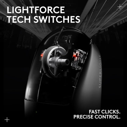 PRO X SUPERLIGHT 2 Wireless Gaming Mouse, 60G Pro-Grade with 5 Programmable Buttons, 44K DPI Sensor, 8Khz Report Rate, USB-C Charging for Pc/Mac - Black