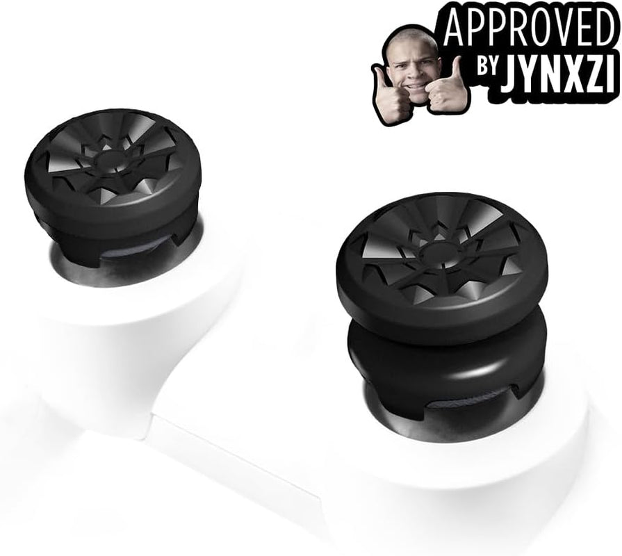 FPS Freek Galaxy Black for Playstation 4 (PS4) and Playstation 5 (PS5) | Performance Thumbsticks | 1 High-Rise, 1 Mid-Rise | Black (Limited Edition)